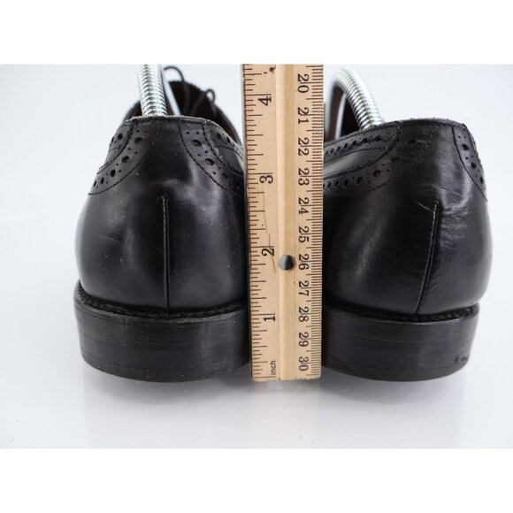 Allen Edmonds Men's Sanford Oxford Size 11.5 D Cap Toe Brogue Dress Shoe Black - Picture 6 of 11
